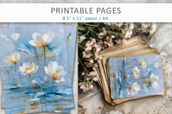 artistic junk journal pages, grunge floral printable pages Product Image 7