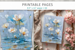 artistic junk journal pages, grunge floral printable pages Product Image 9