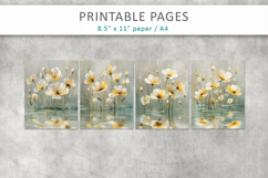 paint texture floral junk journal pages Product Image 2