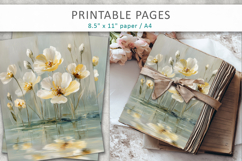 paint texture floral junk journal pages Product Image 6