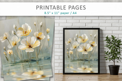 paint texture floral junk journal pages Product Image 8