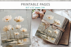 paint texture floral junk journal pages, grunge floral paper Product Image 6