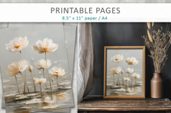 paint texture floral junk journal pages, grunge floral paper Product Image 8