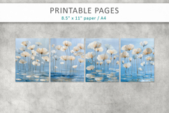 paint texture floral art journal printable, grunge pages Product Image 2