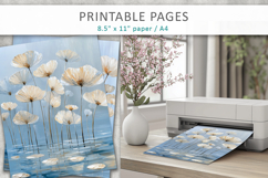 paint texture floral art journal printable, grunge pages Product Image 4