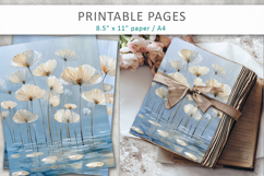 paint texture floral art journal printable, grunge pages Product Image 1