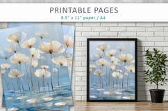 paint texture floral art journal printable, grunge pages Product Image 8