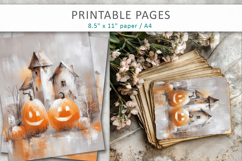 textured halloween paper, junk journal printable Product Image 8
