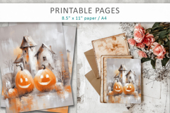 textured halloween paper, junk journal printable Product Image 5