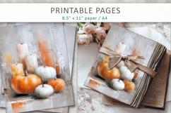 textured halloween scrapbook pages, junk journal printable Product Image 5