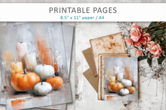 textured halloween scrapbook pages, junk journal printable Product Image 6