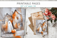 ghost and pumpkin textured halloween pages Product Image 6