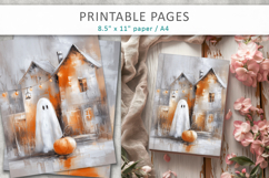 ghost and pumpkin textured halloween pages Product Image 7