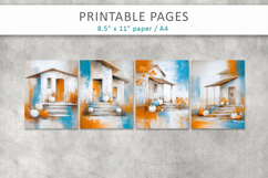 art halloween pages, autumn art papers Product Image 2