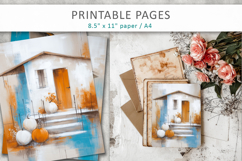 art halloween pages, autumn art papers Product Image 6