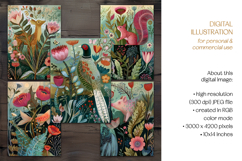 Art Nouveau Animal Postcard Set Product Image 6