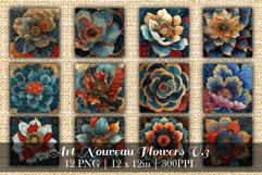 Art Nouveau Flowers Bundle of 12 - v.3 Product Image 1