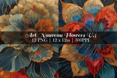 Art Nouveau Flowers Bundle of 12 - v.3 Product Image 2