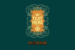 Art nouveau label vintage elegant illustration Product Image 1