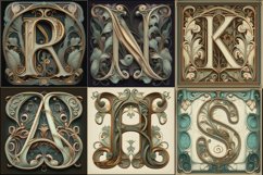 Art Nouveau Ornamented Initials Product Image 2