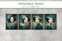 artistic portrait junk journal pages Product Image 2