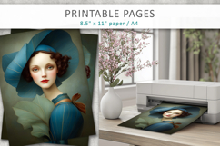 artistic portrait junk journal pages Product Image 4