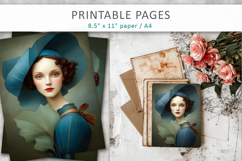 artistic portrait junk journal pages Product Image 6