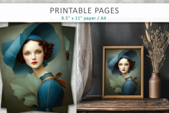 artistic portrait junk journal pages Product Image 1