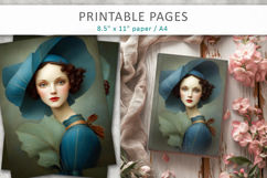 artistic portrait junk journal pages Product Image 7