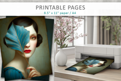 vintage female art illustrations Product Image 3