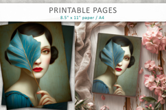 vintage female art illustrations Product Image 7