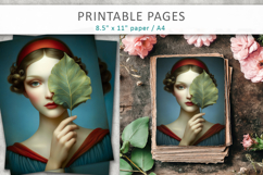 vintage female art illustrations, junk journal Product Image 3