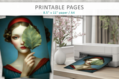 vintage female art illustrations, junk journal Product Image 4