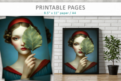 vintage female art illustrations, junk journal Product Image 7