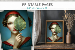 vintage female art illustrations, junk journal Product Image 1