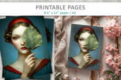 vintage female art illustrations, junk journal Product Image 8