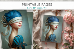 artistic portrait junk journal pages, creative paper Product Image 7