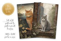 Cats Postcard and Poster Print Set Product Image 2