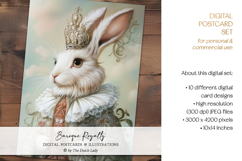 Baroque Royalty Animal Portrait Postcard Set Product Image 3