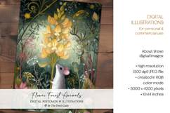 Forest Flower Animals Postcard Set Product Image 5