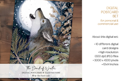 The Dark of Winter Woodland Animals Postcard Set Product Image 3
