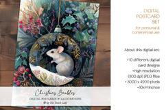 Animals In Christmas Baubles Postcard Set Product Image 5