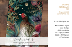 Christmas Woodland Animals Postcard Set Product Image 3
