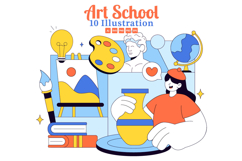 10 Art School Vector Illustration Product Image 1