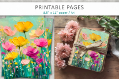 printable floral craft papers, paint texture floral Product Image 4