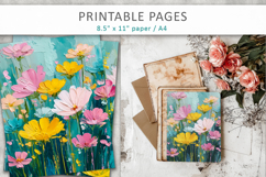 artistic floral background, paint texture floral Product Image 7