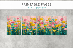 junk journal floral pages, spring collage papers Product Image 2