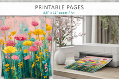 junk journal floral pages, spring collage papers Product Image 4