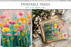 junk journal floral pages, spring collage papers Product Image 6