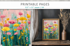 junk journal floral pages, spring collage papers Product Image 8